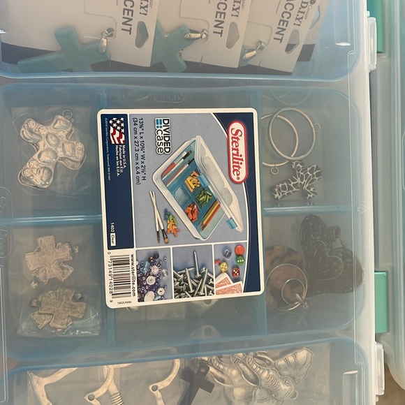 Items to make necklaces …Most purchased through Etsy….comes with container - Picture 8 of 8